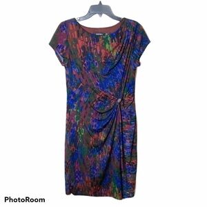 Ellen Tracy Gathered Waist Sheath Dress Sz 10